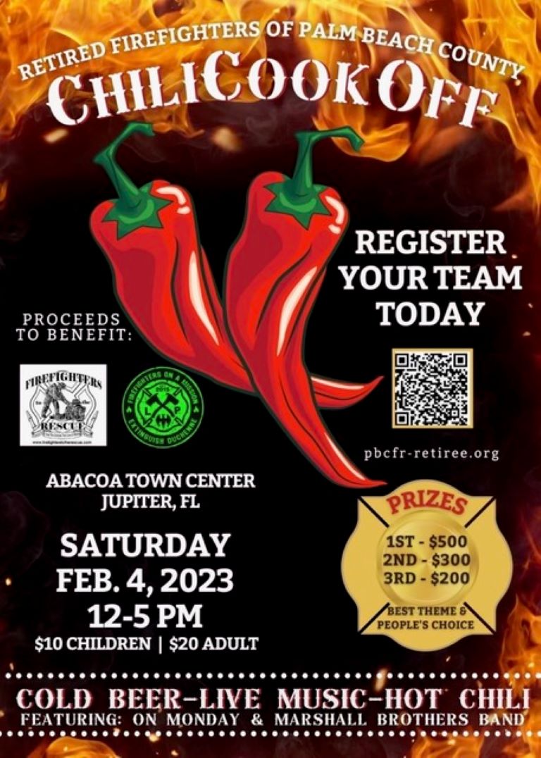 Abacoa POA Firefighter Chili Cook Off Chili Team Registration 2023